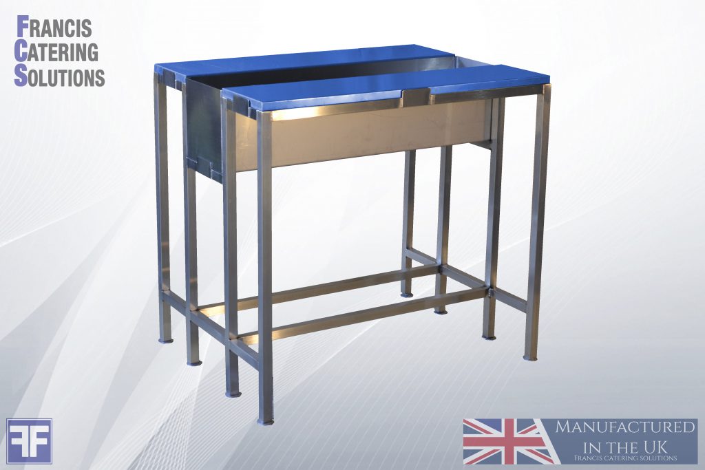 Fish mongers filleting cutting table bench stainless steel sea and salmonfishing